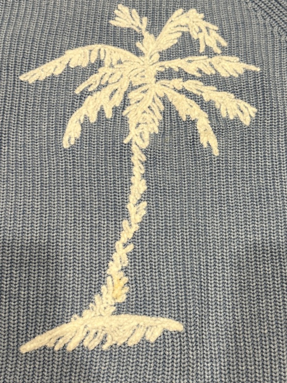 Tommy Bahama Light Blue Palm Tree Crewneck Sweater - Picture 3 of 9